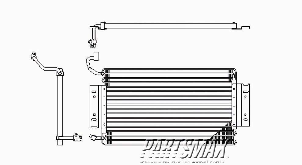 3030 | 1999-2001 PONTIAC GRAND AM Air conditioning condenser all | GM3030143|52481802