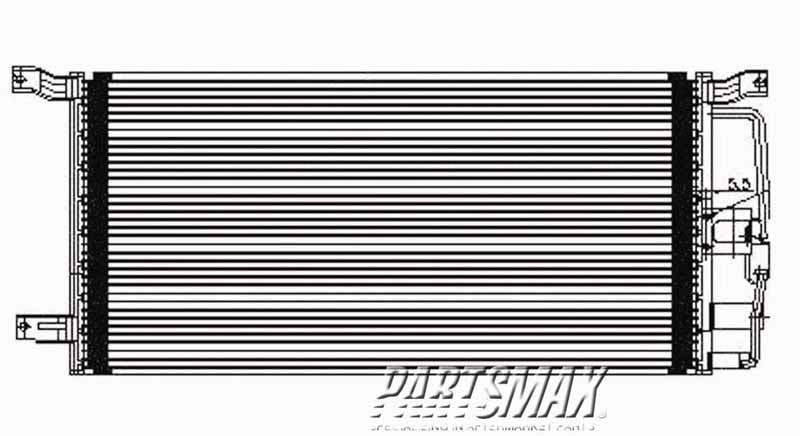 3030 | 2001-2002 OLDSMOBILE SILHOUETTE Air conditioning condenser w/rear air cond | GM3030171|10430003
