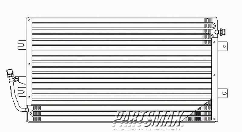 3030 | 1995-2005 GMC SAFARI Air conditioning condenser w/rear air cond | GM3030178|52456513