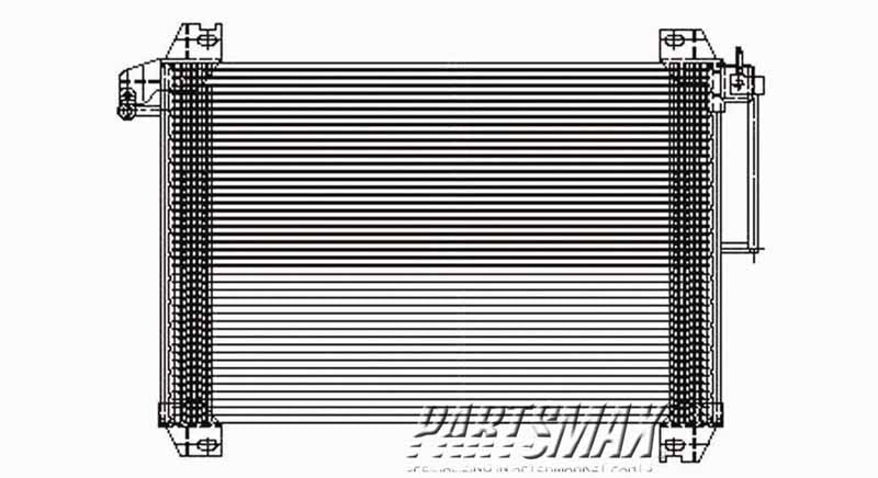 3030 | 2002-2004 OLDSMOBILE BRAVADA Air conditioning condenser w/4.2L engine | GM3030241|89019255