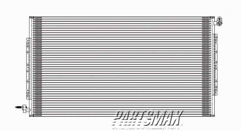 3030 | 2003-2014 GMC SAVANA 1500 Air conditioning condenser all | GM3030250|23469929