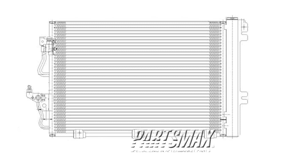 2910 | 2008-2009 SATURN ASTRA Air conditioning condenser Manual Trans | GM3030281|93178958