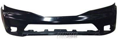 1000 | 2012-2015 HONDA PILOT Front bumper cover EX|EX-L|LX; w/o Park Assist; w/o Headlamp Washer Holes; prime | HO1000285|04711SZAA70ZZ