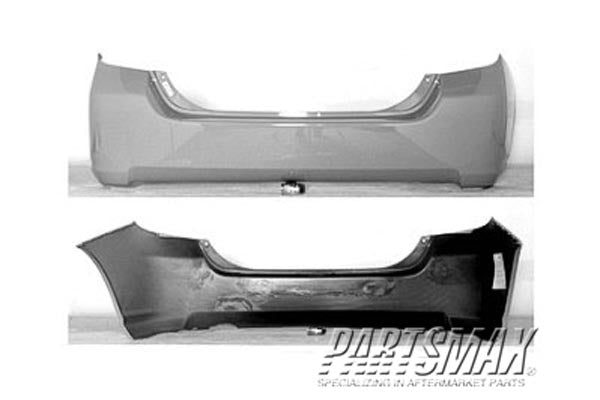 1100 | 2007-2008 HONDA FIT Rear bumper cover BASE|DX|LX; prime | HO1100238|04715SLNA70ZZ