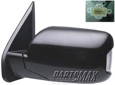 1320 | 2011-2011 HONDA PILOT LT Mirror outside rear view Power; Non-Heated; w/Signal Lamps; Mocha Metallic (Code YR573M); PTM | HO1320259|76250SZAA52ZG