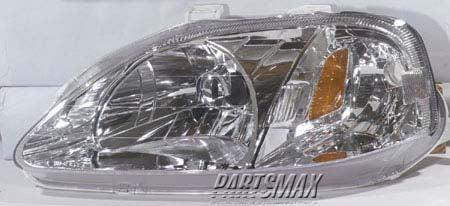 1150 | 1999-2000 HONDA CIVIC LT Headlamp assy composite includes side marker lamp | HO2502113|33151S01A02