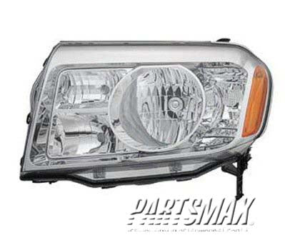 1171 | 2009-2011 HONDA PILOT LT Headlamp lens/housing | HO2518125|33150SZAA01