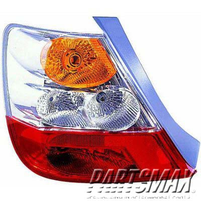 2800 | 2004-2005 HONDA CIVIC LT Taillamp assy 2dr hatchback; w/o bulbs or sockets | HO2800156|33551S5TA31