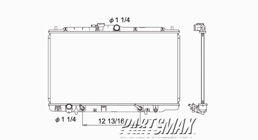 3010 | 1998-2001 HONDA ACCORD Radiator assembly w/V6 engine | HO3010105|19010P8CA51