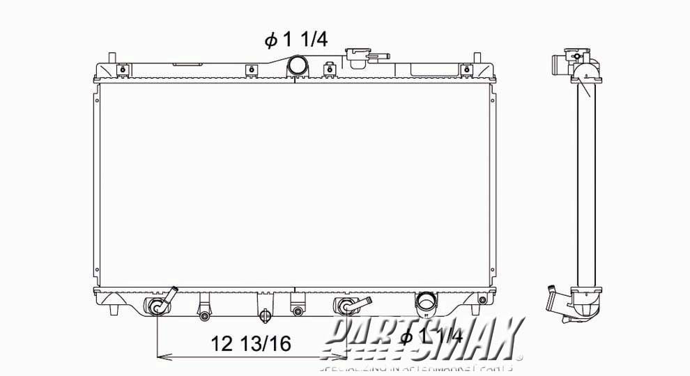 3010 | 1990-1993 HONDA ACCORD Radiator assembly w/manual trans; Toyo design | HO3010155|19010PT0004
