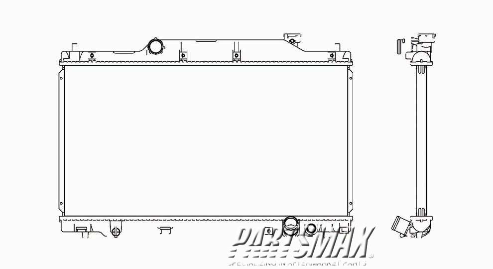 3010 | 2002-2003 HONDA CIVIC Radiator assembly 2dr hatchback | HO3010182|19010PRA003