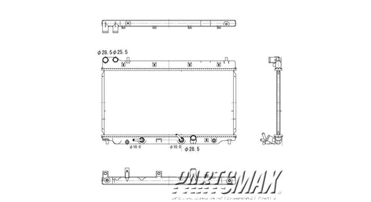 3010 | 2007-2008 HONDA FIT Radiator assembly w/Auto Trans | HO3010218|19010RMEA51
