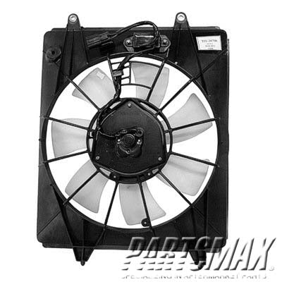 3120 | 2010-2011 HONDA CR-V Condenser fan/motor assembly Motor/Blade/Shroud Assy; see notes | HO3120107|38616REZA01-PFM