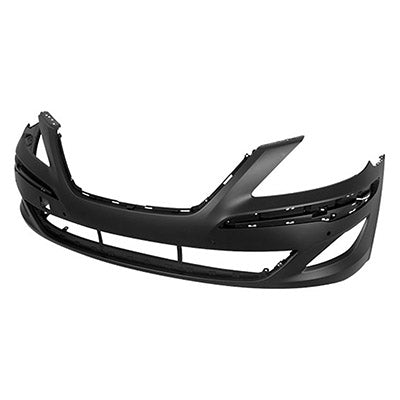 250 | 2011-2014 HYUNDAI GENESIS Front bumper cover Sedan; w/Park Assist System; prime | HY1000198|865403M510