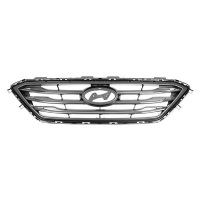 860 | 2015-2017 HYUNDAI SONATA Grille assy Sport Type; w/o Auto Cruise; Silver/Chrome | HY1200182|86350C2300