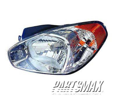 2502 | 2006-2006 HYUNDAI ACCENT LT Headlamp assy composite Sedan | HY2502137|921011E010