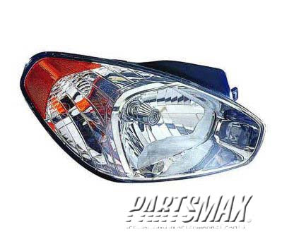 2503 | 2006-2006 HYUNDAI ACCENT RT Headlamp assy composite Sedan | HY2503137|921021E010