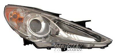2503 | 2011-2014 HYUNDAI SONATA RT Headlamp assy composite LIMITED|SE; Halogen; Type 2; Chrome Bezel | HY2503157|921023Q100