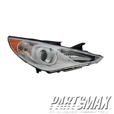 1160 | 2011-2014 HYUNDAI SONATA RT Headlamp assy composite GLS; Halogen; Type 1; White Bezel | HY2503159|921023Q000