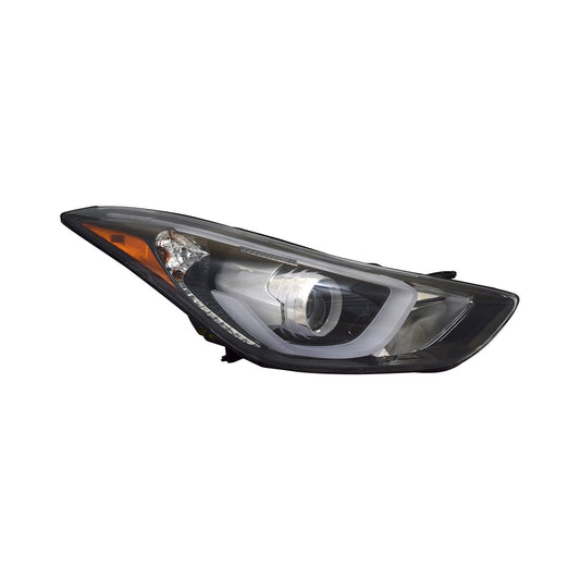 1160 | 2014-2016 HYUNDAI ELANTRA RT Headlamp assy composite USA Built; w/LED Position Lamp | HY2503186|921023X450