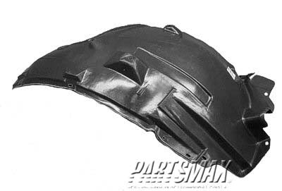 1248 | 2009-2013 INFINITI G37 LT Front fender inner panel Conv; w/o Premium Pkg; Rear | IN1248115|63843JL03A