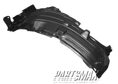 160 | 2003-2007 INFINITI G35 RT Front fender splash shield 2dr coupe; rear | IN1251105|63842AM800