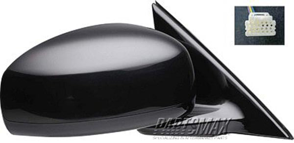 1321 | 2007-2008 INFINITI G35 RT Mirror outside rear view Sedan; w/Sport Pkg; w/Premium Pkg; w/Cover; PTM; see notes | IN1321123|963011NA1A-PFM