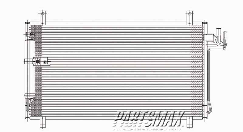 3030 | 2004-2007 INFINITI G35 Air conditioning condenser 2dr coupe | IN3030121|92100AM600