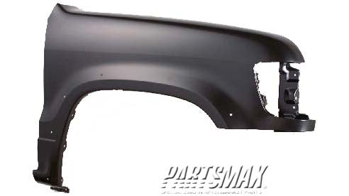 1241 | 1998-2002 ISUZU TROOPER RT Front fender assy w/fender flares; w/o antenna | IZ1241127|8971844520