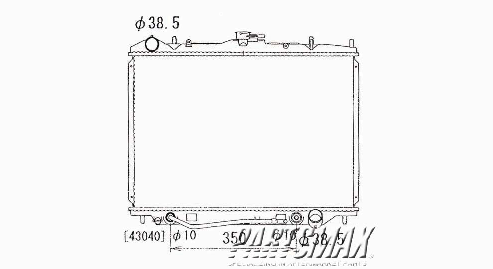 3010 | 2001-2003 ISUZU RODEO SPORT Radiator assembly w/V6 engine; w/auto trans; from 10/98 to 5/02 | IZ3010106|8973547660