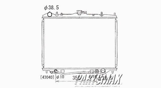 3010 | 1998-2000 ISUZU AMIGO Radiator assembly w/V6 engine; w/auto trans; from 10/98 | IZ3010106|8973547660