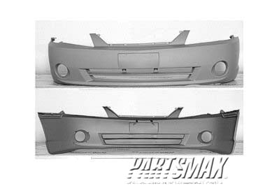 250 | 2002-2004 KIA SPECTRA Front bumper cover 4dr sedan; prime; early design | KI1000117|0K2NA50030PAC