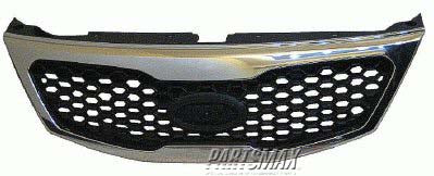 1200 | 2011-2013 KIA SORENTO Grille assy Chrome/Black | KI1200140|863502P000