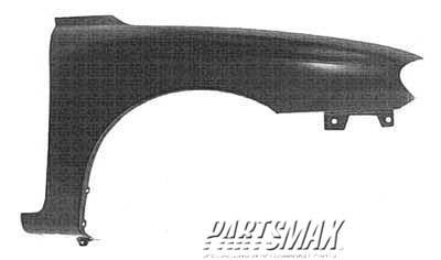 1241 | 2002-2004 KIA SPECTRA RT Front fender assy 4dr sedan; w/o side marker hole; early design | KI1241114|0K2AA52111A
