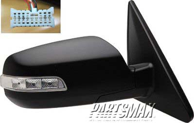 1321 | 2011-2015 KIA SORENTO RT Mirror outside rear view EX|LX; Power; Heated; w/o Pwr Folding; w/Signal Lamp; PTM | KI1321146|876201U050