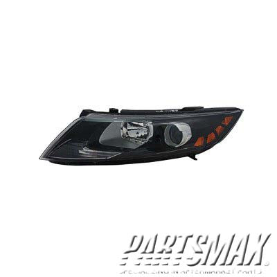 1150 | 2011-2013 KIA OPTIMA LT Headlamp assy composite Exc HYBRID; Halogen; Korea Built; From 12-6-10 | KI2502155|921012T121
