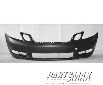 1000 | 2006-2007 LEXUS GS430 Front bumper cover w/o Headlamp Washer; w/o Park Sensor; prime | LX1000154|5211930961