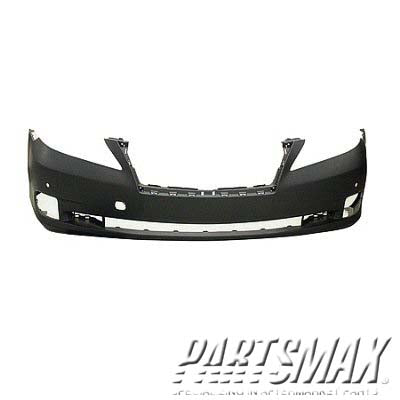 Primed Front Bumper Cover With Sensor Holes - For 2010-2012 Lexus ES350 (LX1000199)