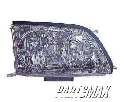 2519 | 1999-2000 LEXUS LS400 RT Headlamp lens/housing w/HID | LX2519110|8113050171