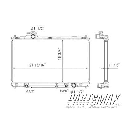 3010 | 2006-2007 LEXUS GS430 Radiator assembly w/V8 engine | LX3010131|1640050340