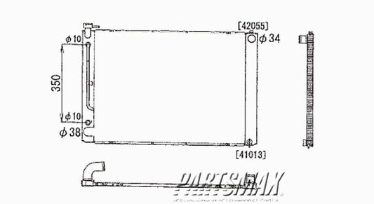 3010 | 2004-2006 LEXUS RX330 Radiator assembly w/o towing package | LX3010136|1604120291