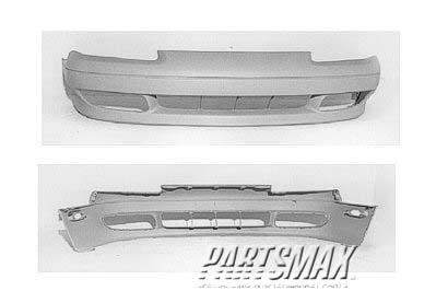 1000 | 1993-1996 MAZDA MX-6 Front bumper cover prime | MA1000141|GAY15003XA00