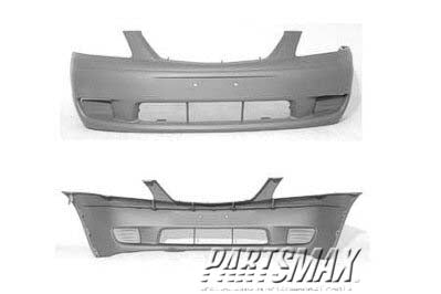 1000 | 2000-2001 MAZDA MPV Front bumper cover ES/LX; w/o side moldings; prime | MA1000164|LC7050031D8P
