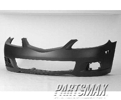 250 | 2006-2008 MAZDA 6 Front bumper cover w/o mazdaspeed | MA1000218|GPYA50031ABB