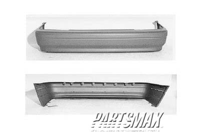1100 | 1988-1992 MAZDA 626 Rear bumper cover USA; prime | MA1100118|G21550221