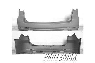 1100 | 2006-2008 MAZDA 6 Rear bumper cover 4dr wagon; prime | MA1100183|GRYJ50221BB