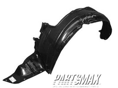 1250 | 2004-2006 MAZDA MPV LT Front fender splash shield w/o rocker molding; plastic liner | MA1250105|LE4356140B