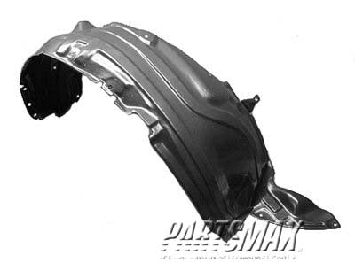 1251 | 2007-2009 MAZDA CX-7 RT Front fender splash shield plastic liner | MA1251106|EG2156131A