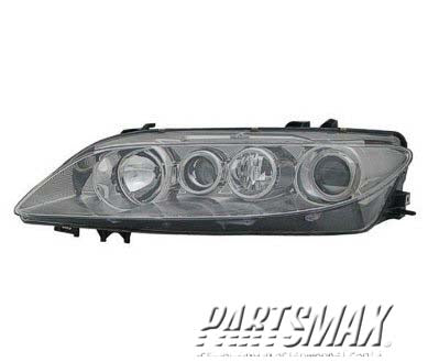 2502 | 2003-2005 MAZDA 6 LT Headlamp assy composite w/fog lamps; Type 2; lens & body | MA2502129|GK2C510L0C