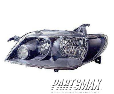 2502 | 2002-2003 MAZDA PROTEGE5 LT Headlamp assy composite 4dr hatchback; w/metal coat bezel; w/o bulbs or sockets | MA2502130|BP4F510L0